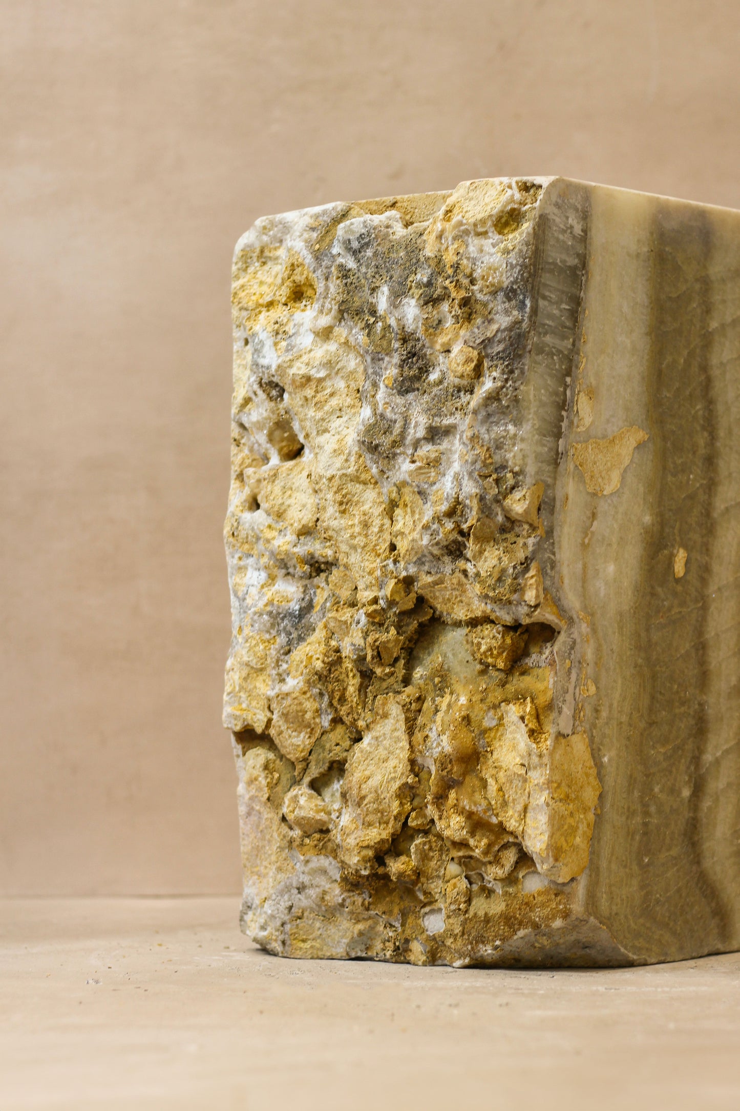 Onyx Side Table Pedestal Raw - Solid - No 2