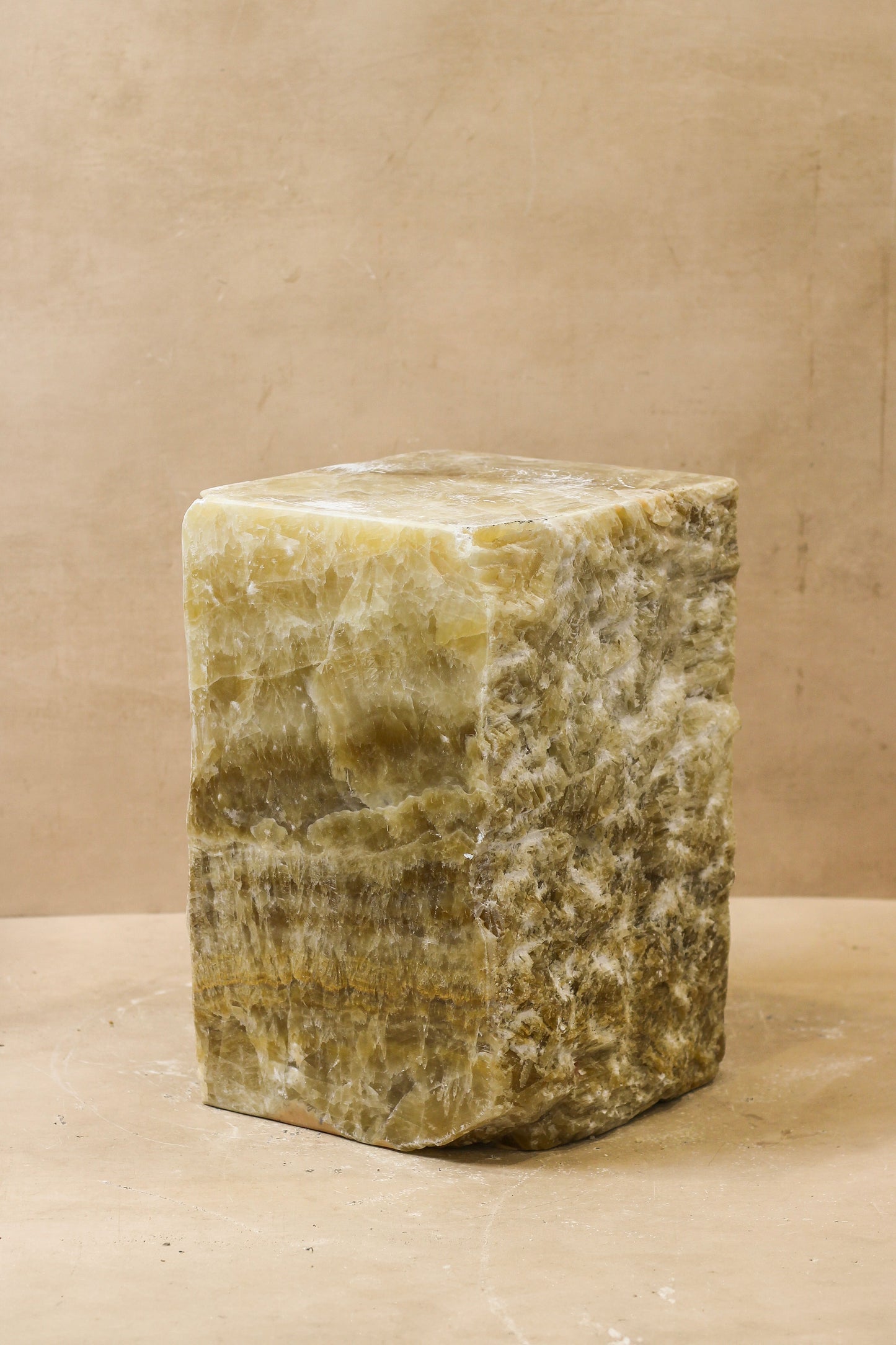 Onyx Side Table Pedestal Raw - Solid - No 4