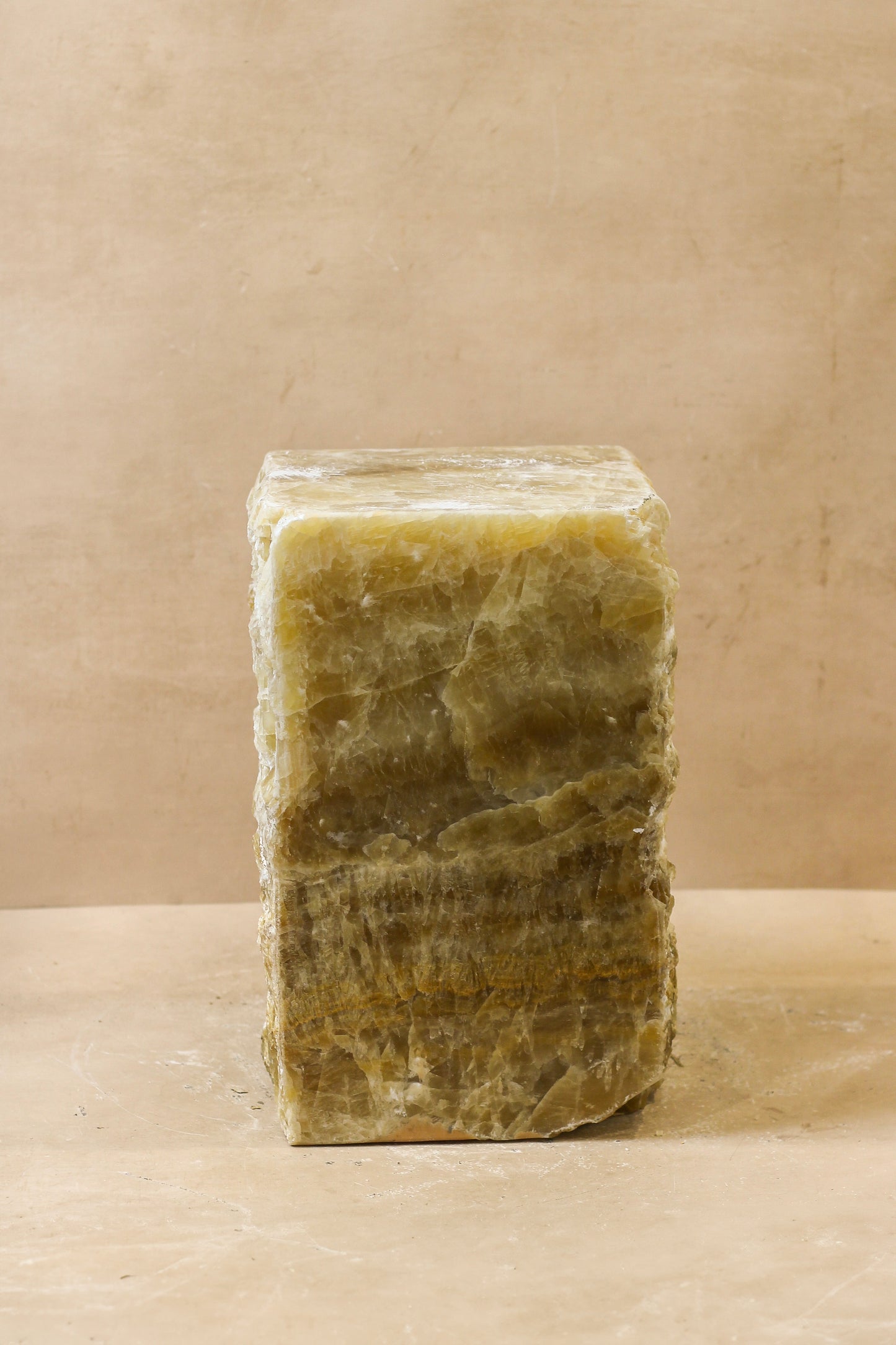 Onyx Side Table Pedestal Raw - Solid - No 4