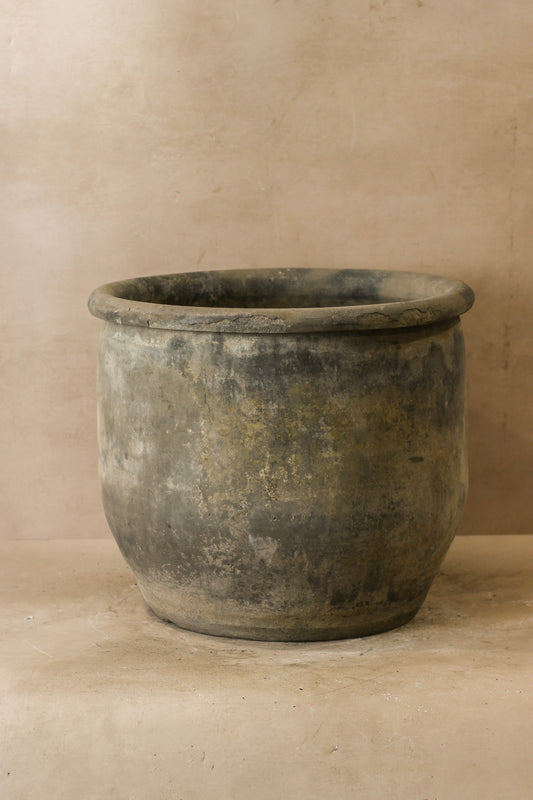 Big Old Grey Asian Pots - L005