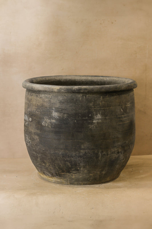 Big Old Grey Asian Pots - L007