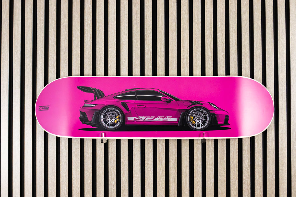 Porsche 911 GT3 RS Skate Deck Wall Art - Purple