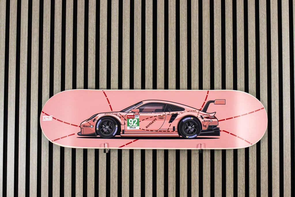 Porsche 911 Pink Pig RSR Skate Deck Wall Art