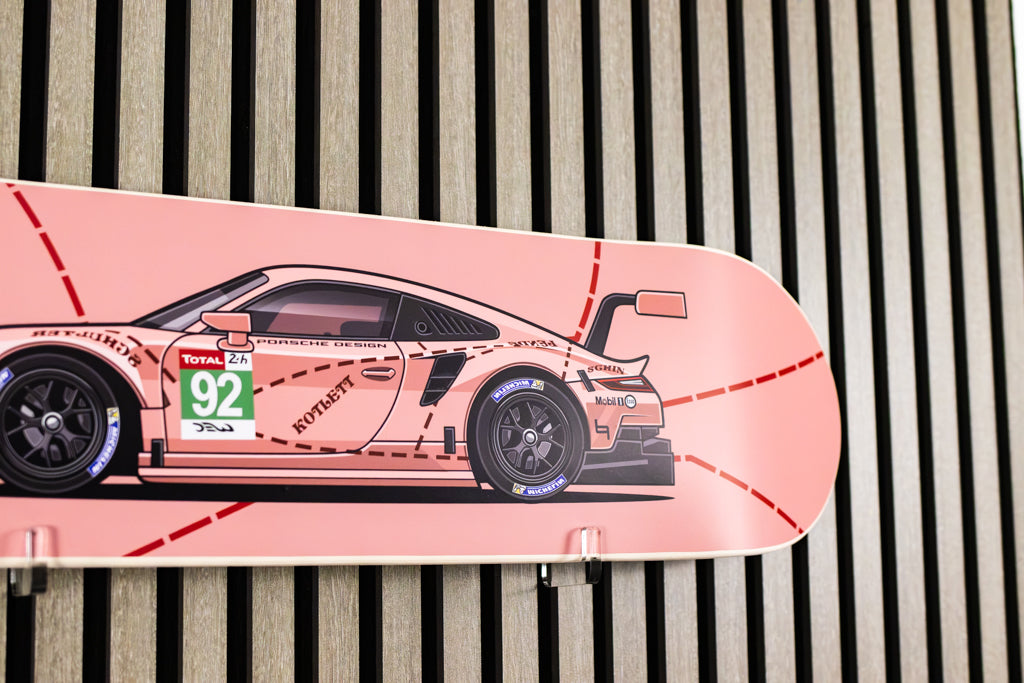 Porsche 911 Pink Pig RSR Skate Deck Wall Art