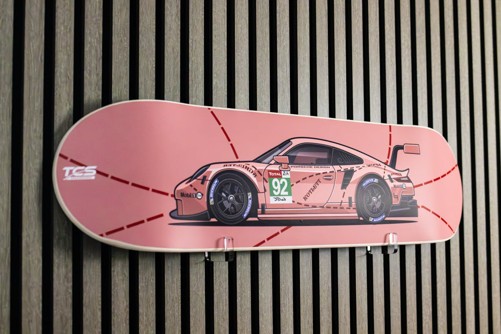 Porsche 911 Pink Pig RSR Skate Deck Wall Art