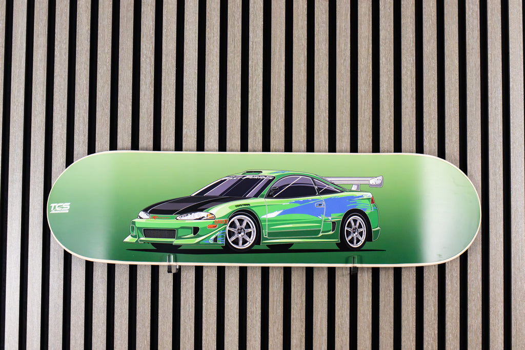 F and F inspired Mitsubishi Eclipse Skate Deck Wall Art