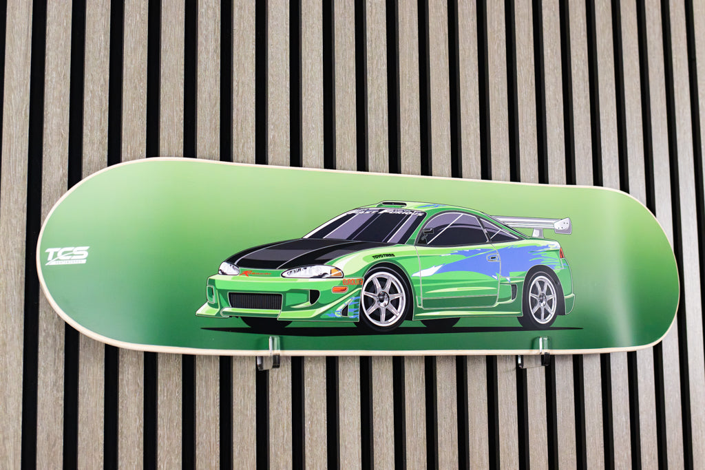 F and F inspired Mitsubishi Eclipse Skate Deck Wall Art