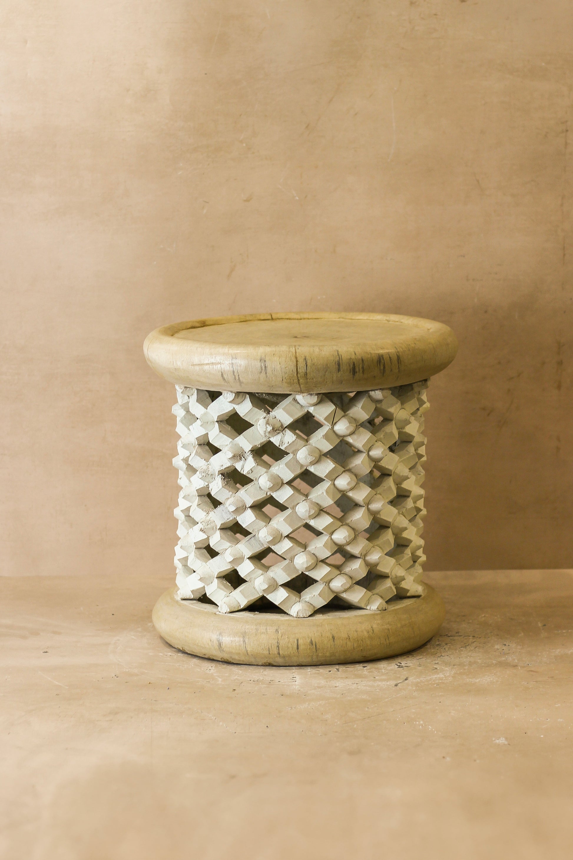 Bamileke Table - Natural/White - 123.1
