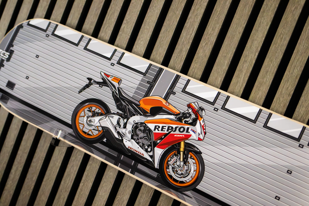 Honda CBR1000RR (Repsol Livery) Motorbike Skate Deck Wall Art