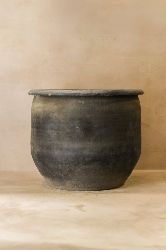 Big Old Grey Asian Pots - L010