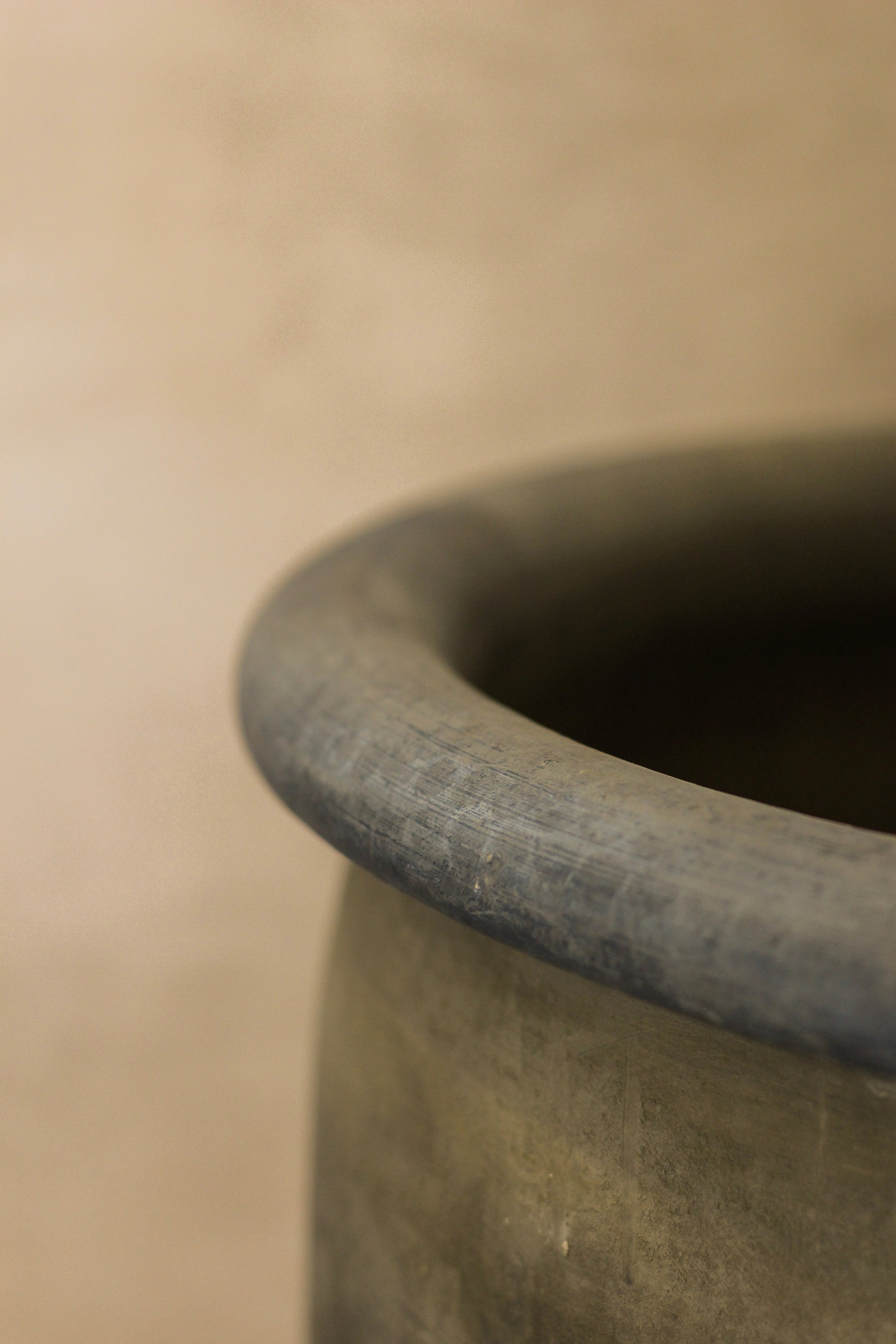 Big Old Grey Asian Pots - L010