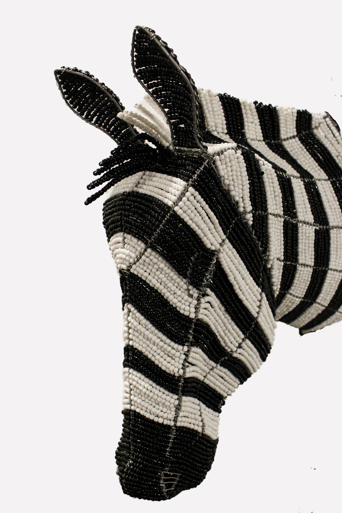 Beaded Zebra Wall Sculpture- Hand made - 17.10