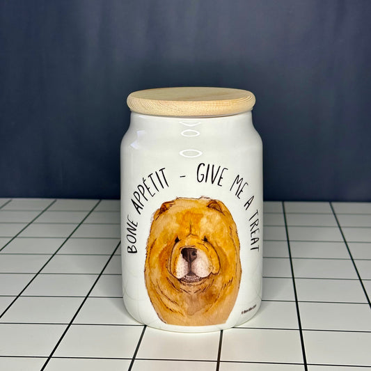 Chow Chow Treat Jar: Stylish Storage for Your Pup’s Snacks!