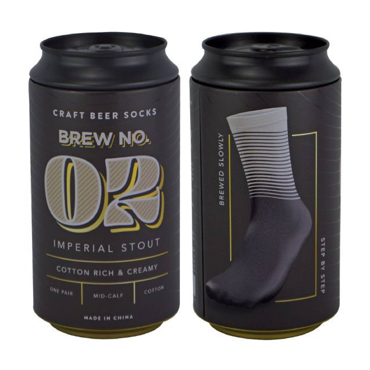 1 Pack Mens Craft Beer Socks in a Can (3 Flavours)