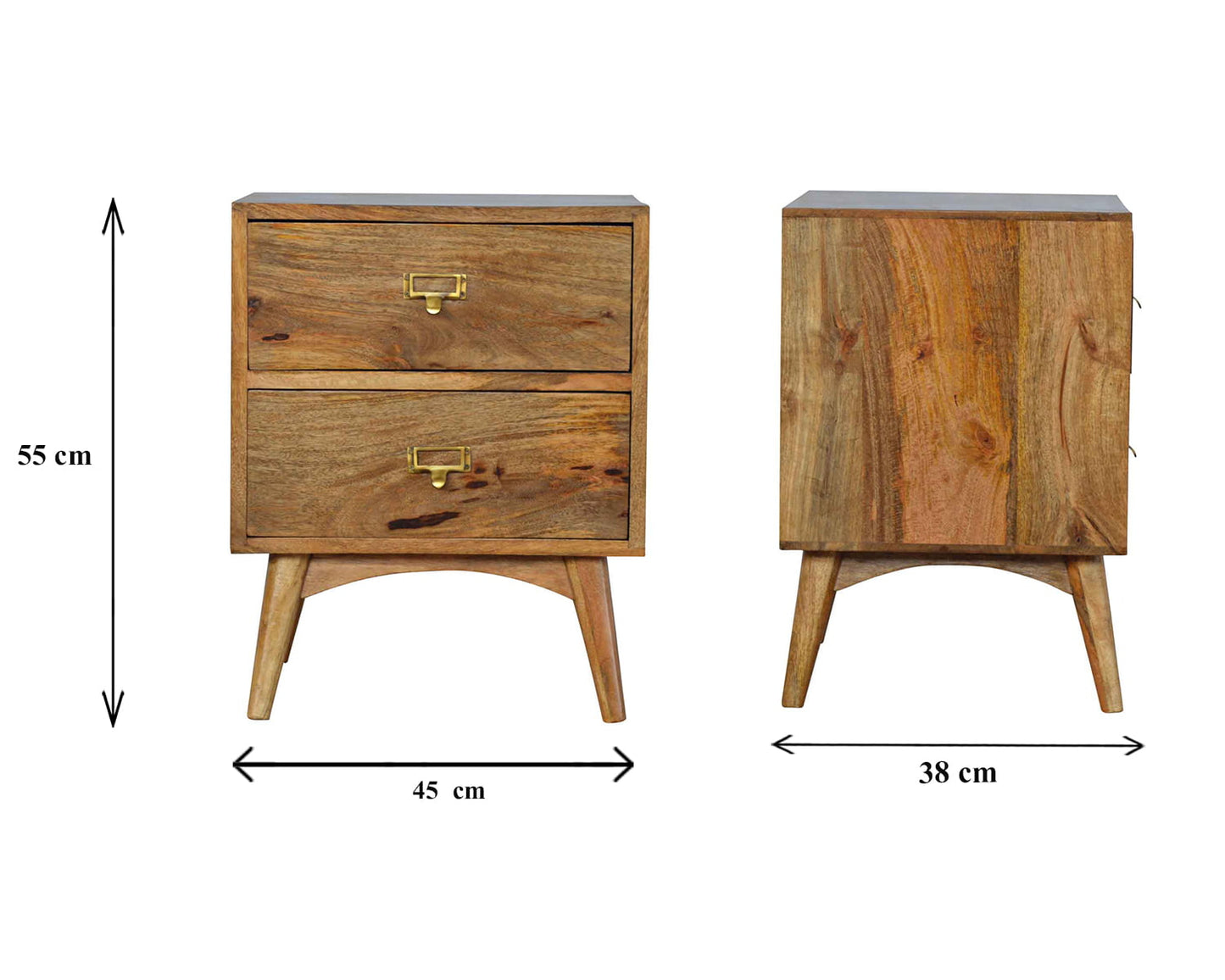 Brass Metal Slot Bedside