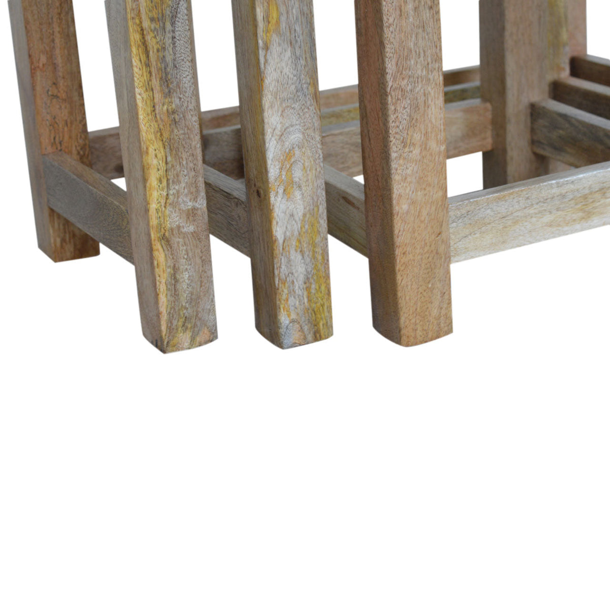 Country Solid Wood Stool Set of 3 Footstool