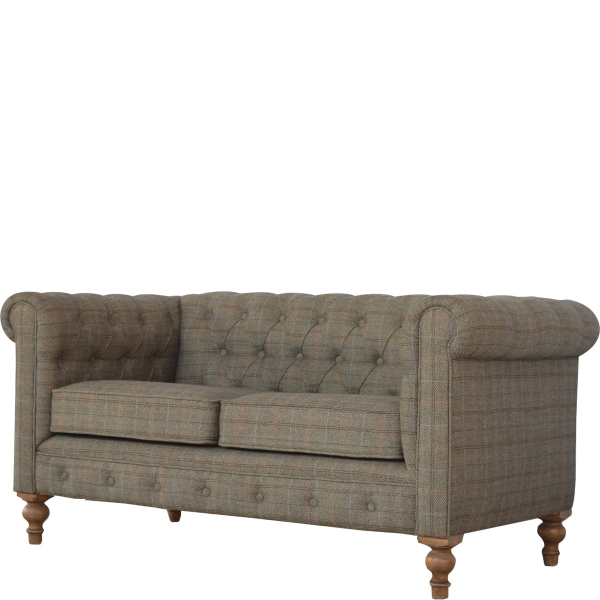 Multi Tweed 2 Seat Chesterfield Chair