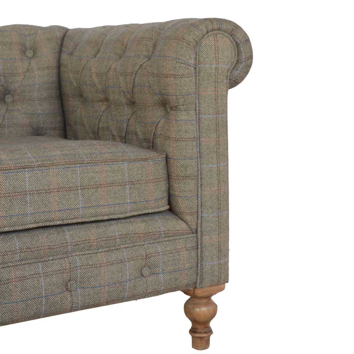 Multi Tweed 2 Seat Chesterfield Chair
