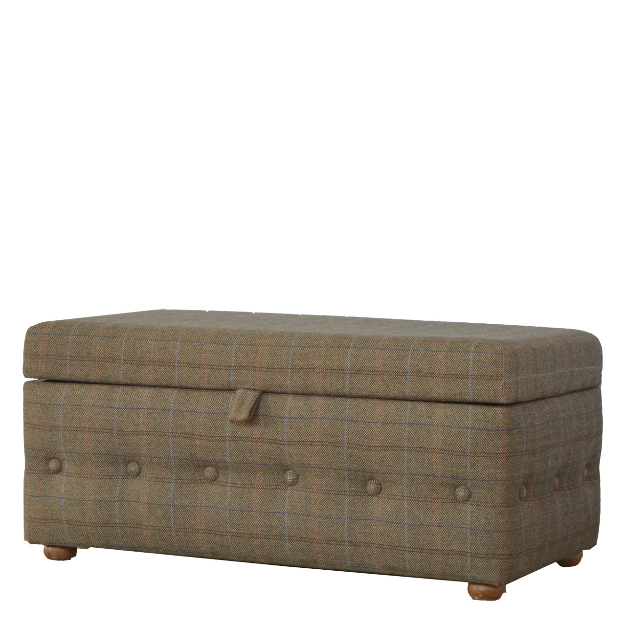 Multi Tweed Button Fooststool