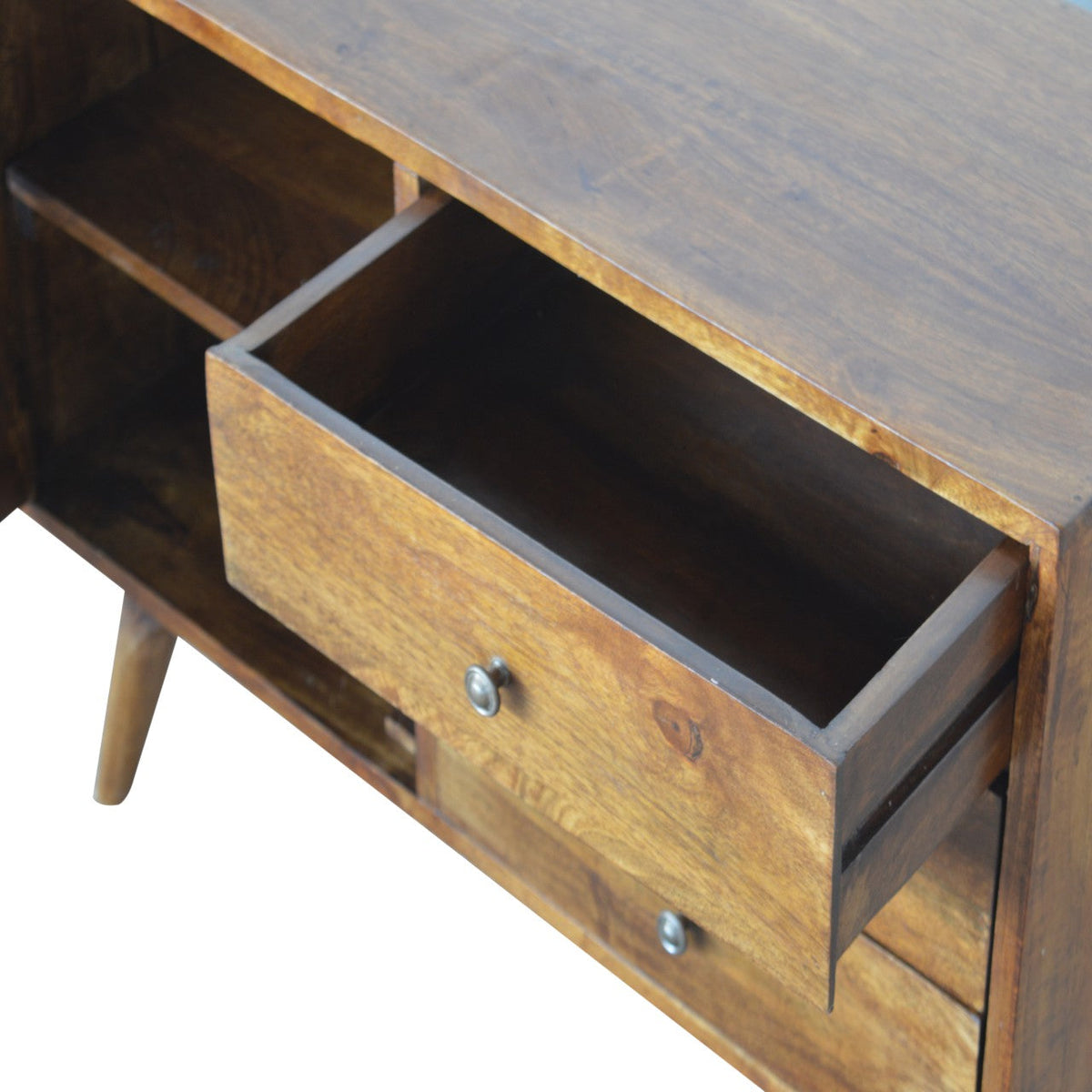 Carved Chestnut Sideboard Chest of Drawers