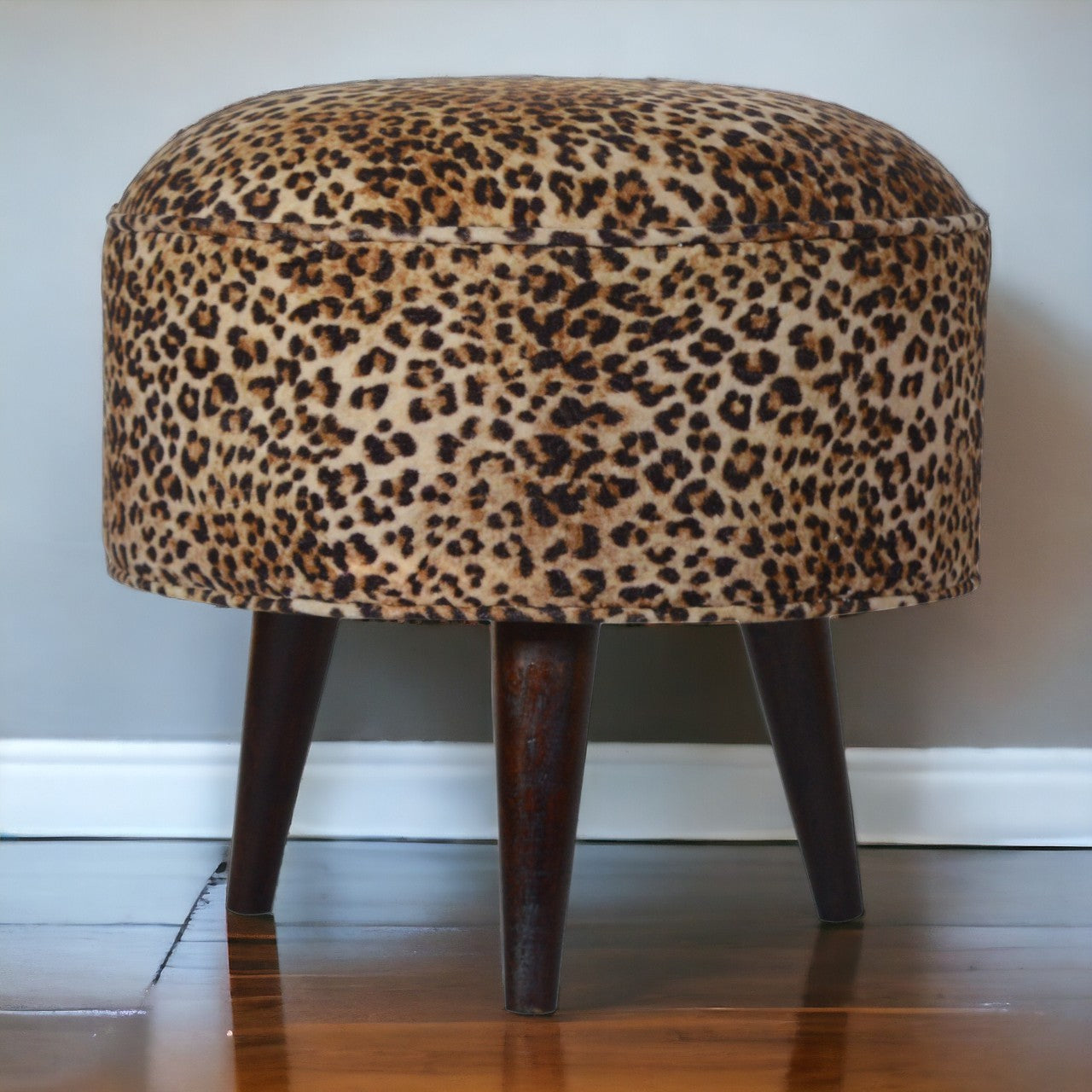 Leopard Nordic Style Footstool
