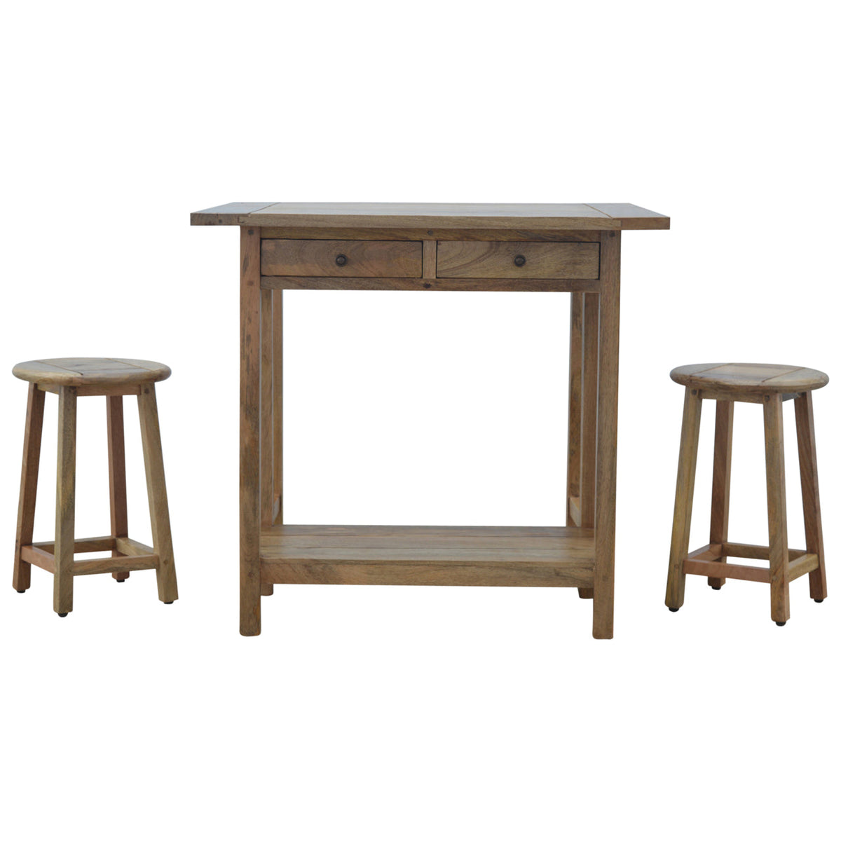 Breakfast Table With 2 Stools Footstool