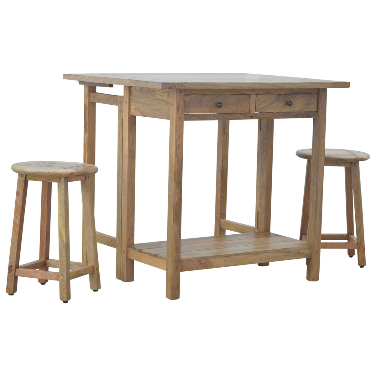 Breakfast Table With 2 Stools Footstool