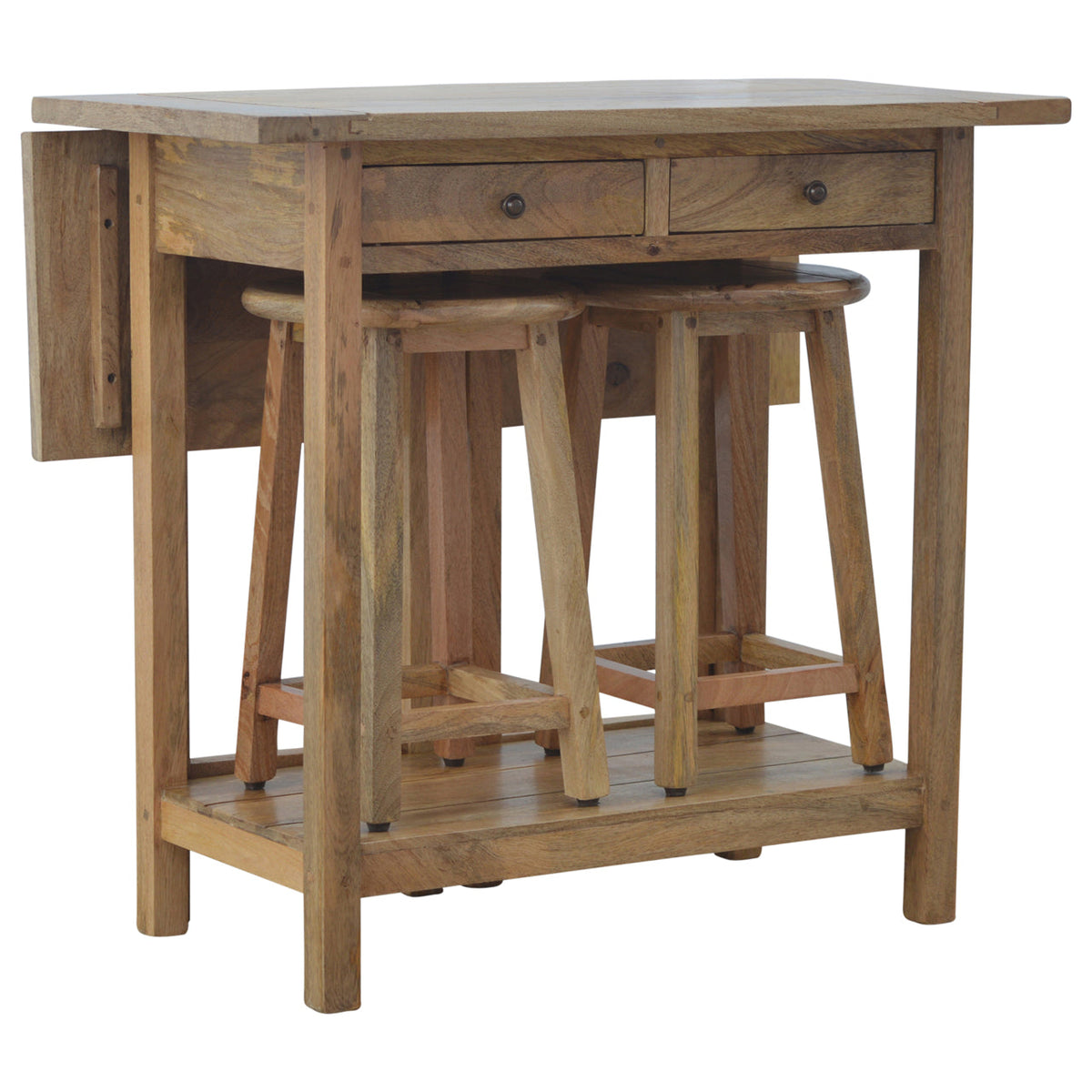 Breakfast Table With 2 Stools Footstool