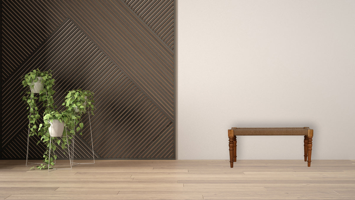 Fabric Turned Leg Bench