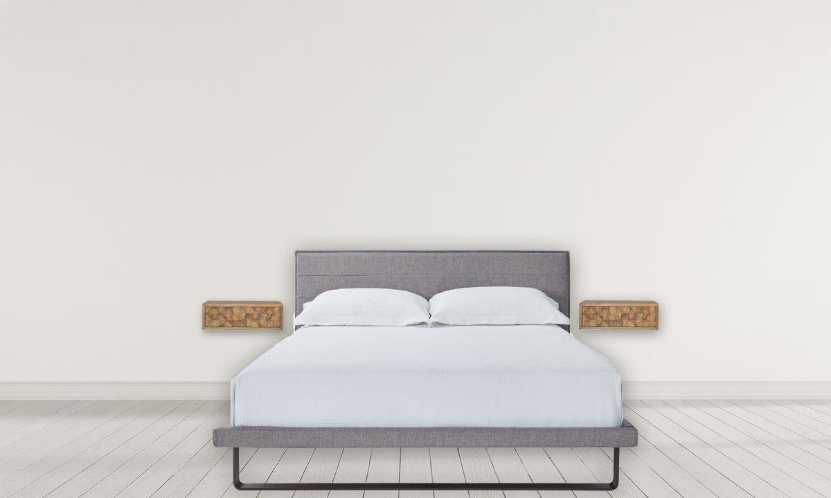 Floating Diamond Carve Bedside