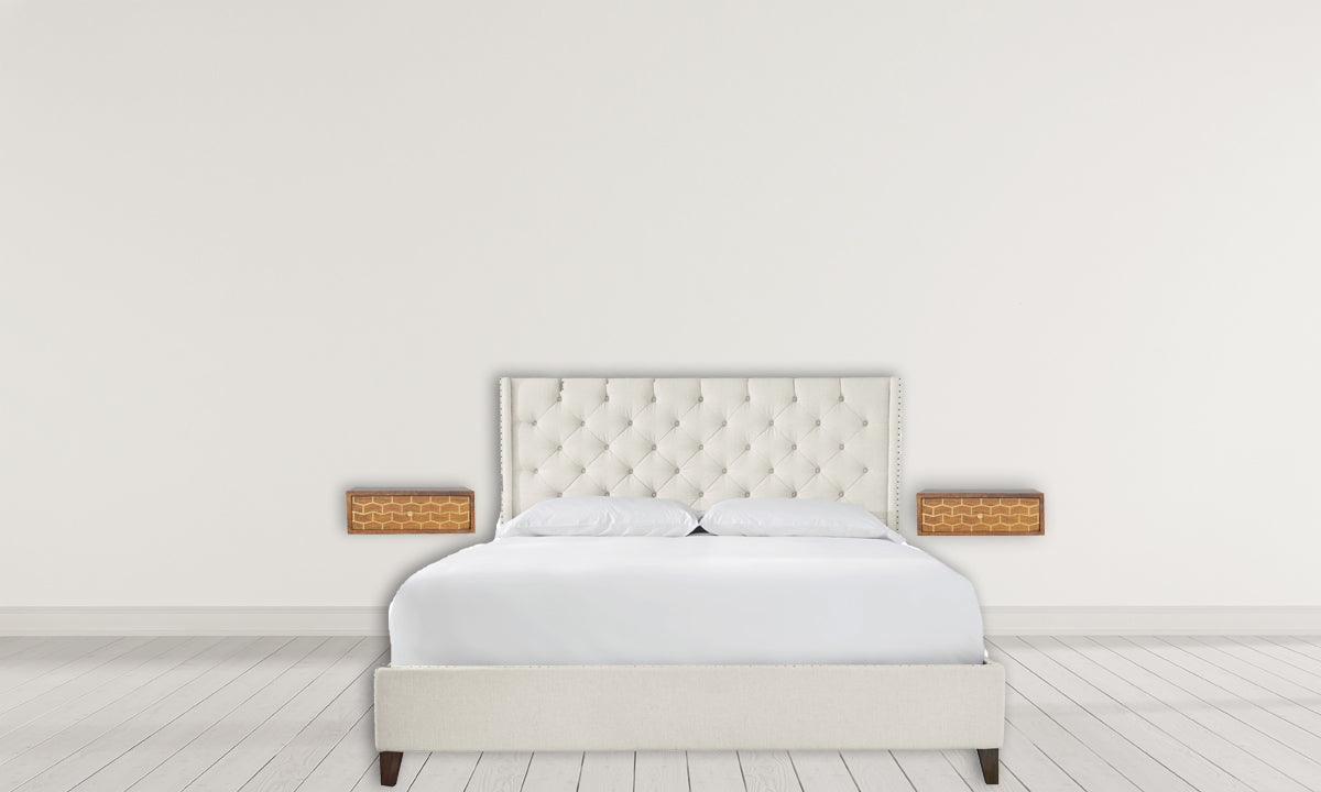 Floating Gold Art Chestnut Bedside