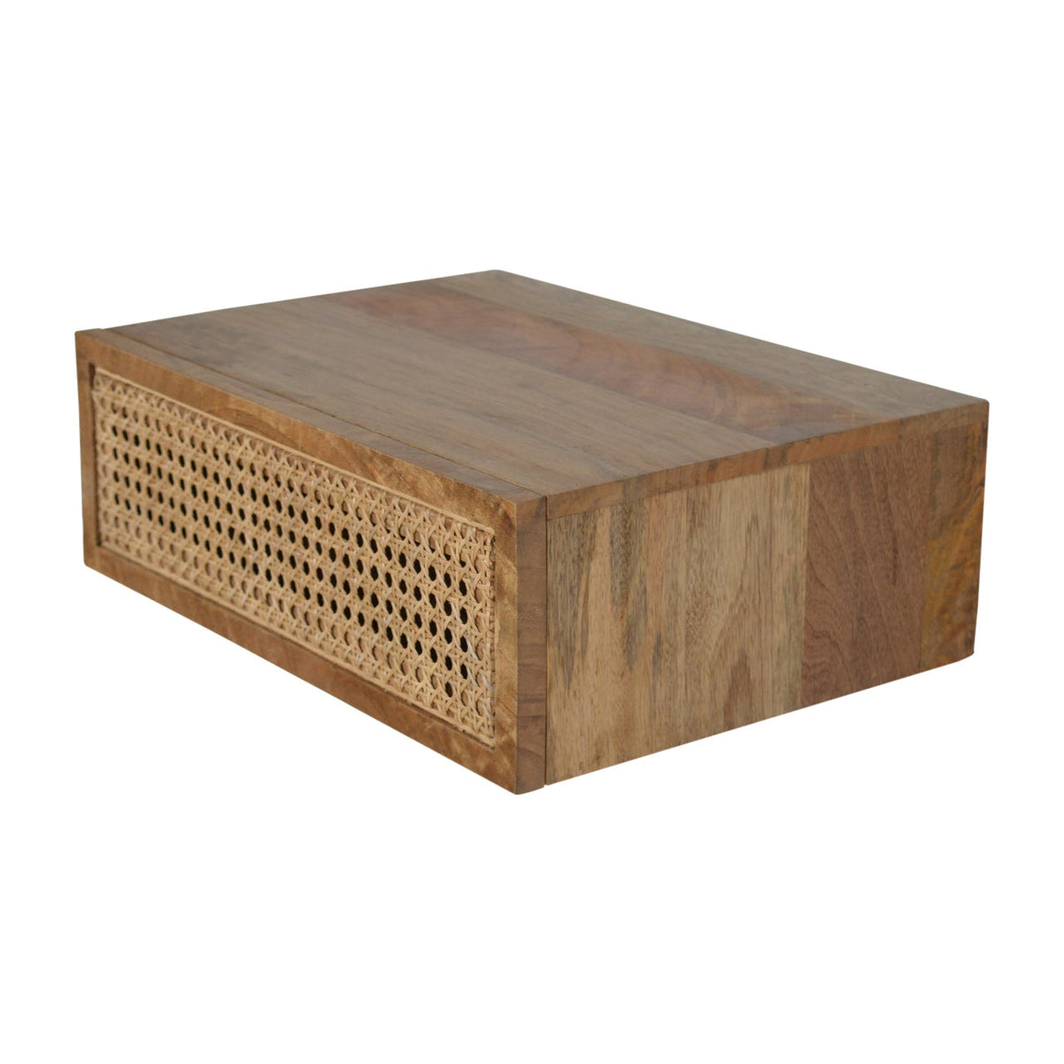 Wall Mounted Ratten Bedside Table
