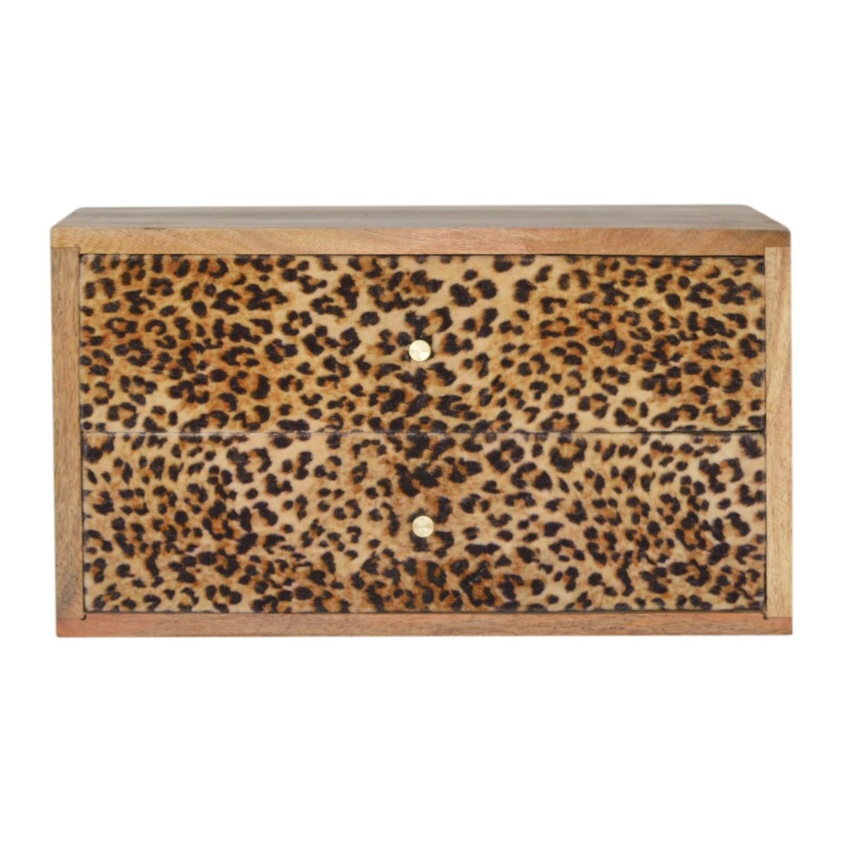Wall Leopard Print Bedside Table