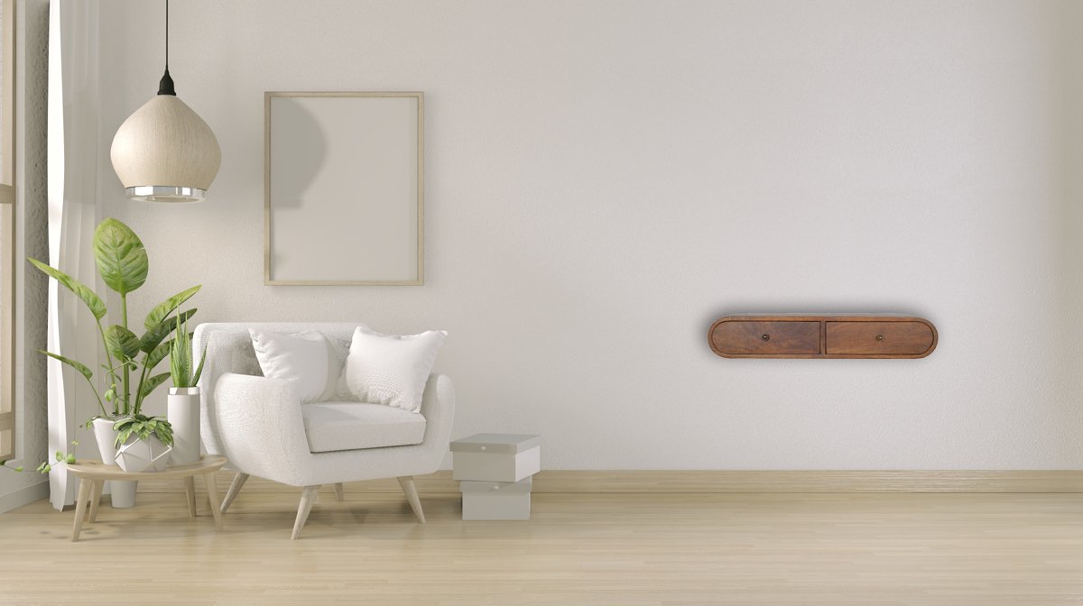 Floating Chestnut London Console Chest of Drawers