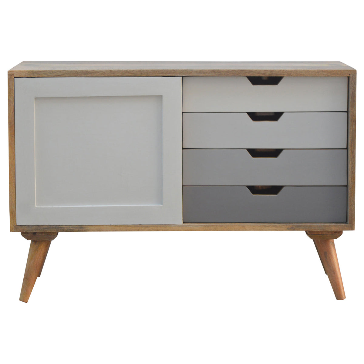 Grey Gradient Sliding Sideboard Chest of Drawers