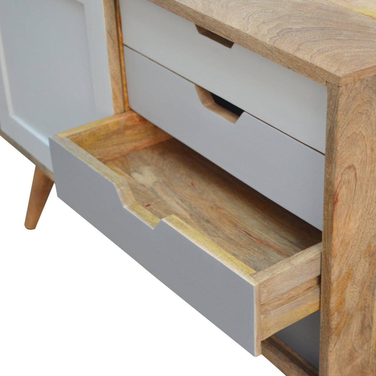 Grey Gradient Sliding Sideboard Chest of Drawers