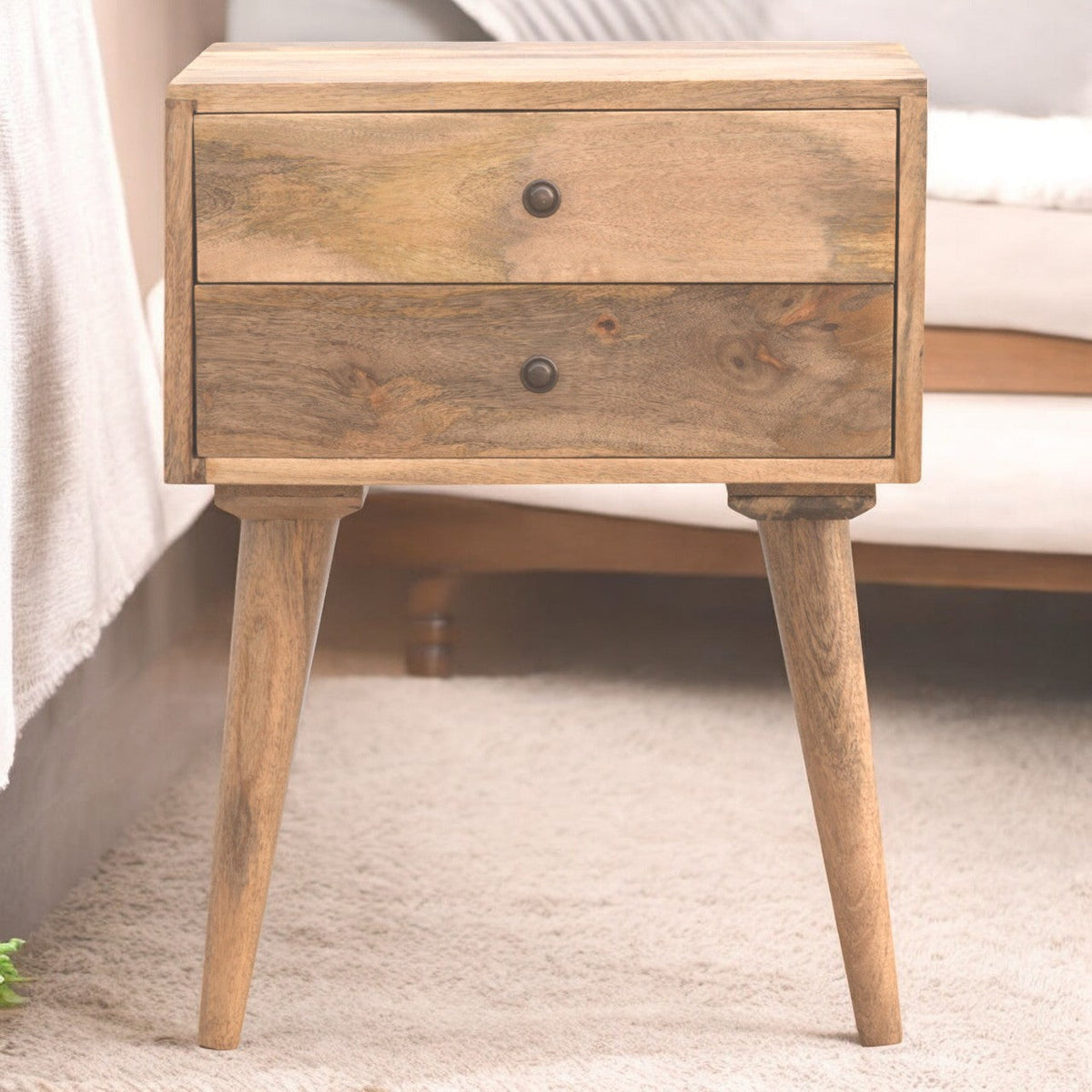 Modern Solid Wood Bedside Table