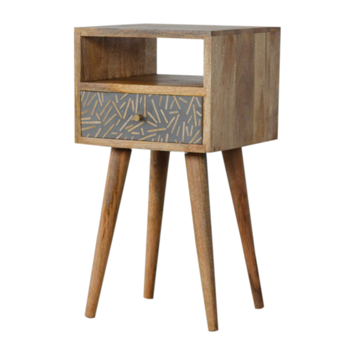 Mini Cement Chip Drawer Bedside Table