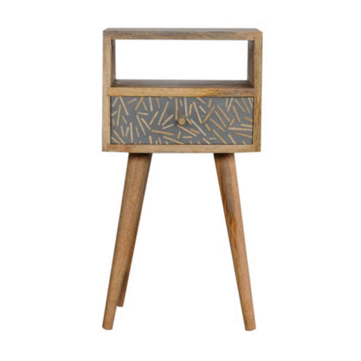 Mini Cement Chip Drawer Bedside Table