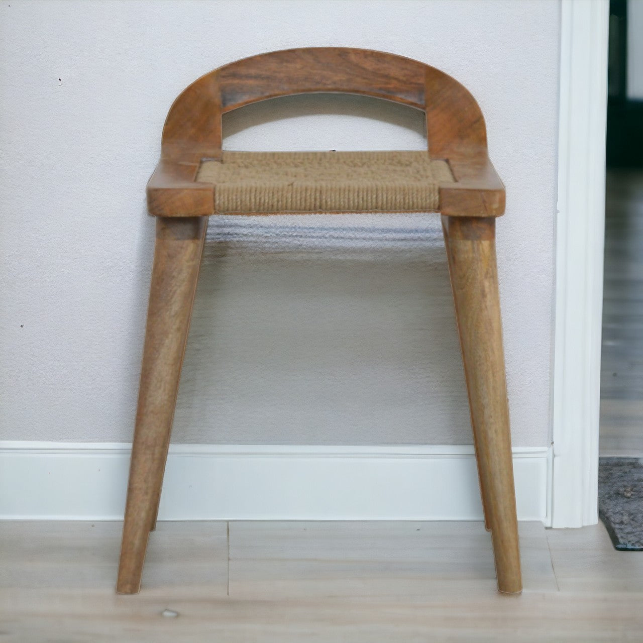 Woven Raised Back Stool