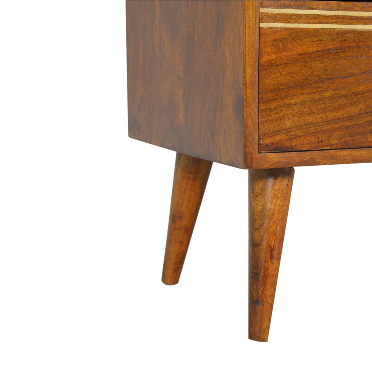 Multi Drawer Chestnut Bedside Table