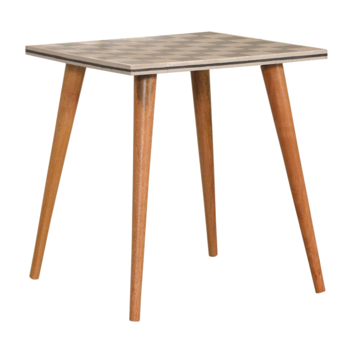 Checkered End Table Accent Piece