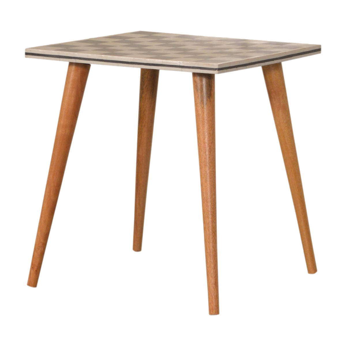Checkered End Table Accent Piece
