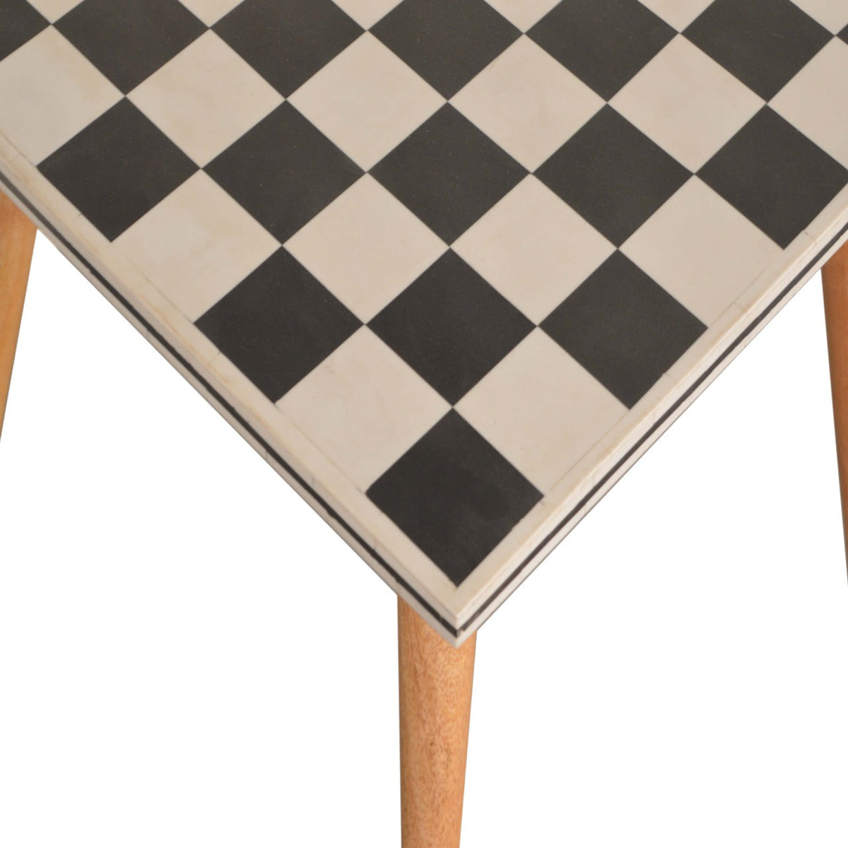 Checkered End Table Accent Piece