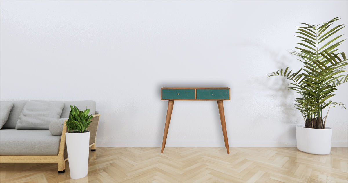 Acadia Teal Console Table