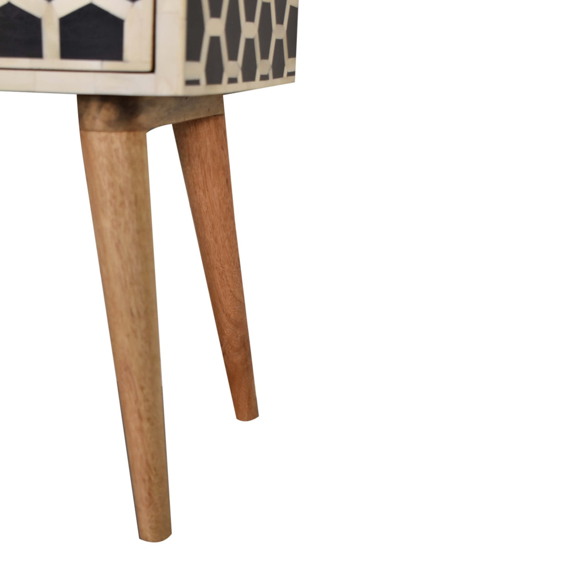 Honeycomb Bone Inlay Bedside Table