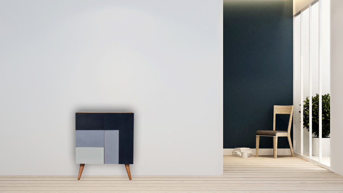 Quebec Blue Cabinet