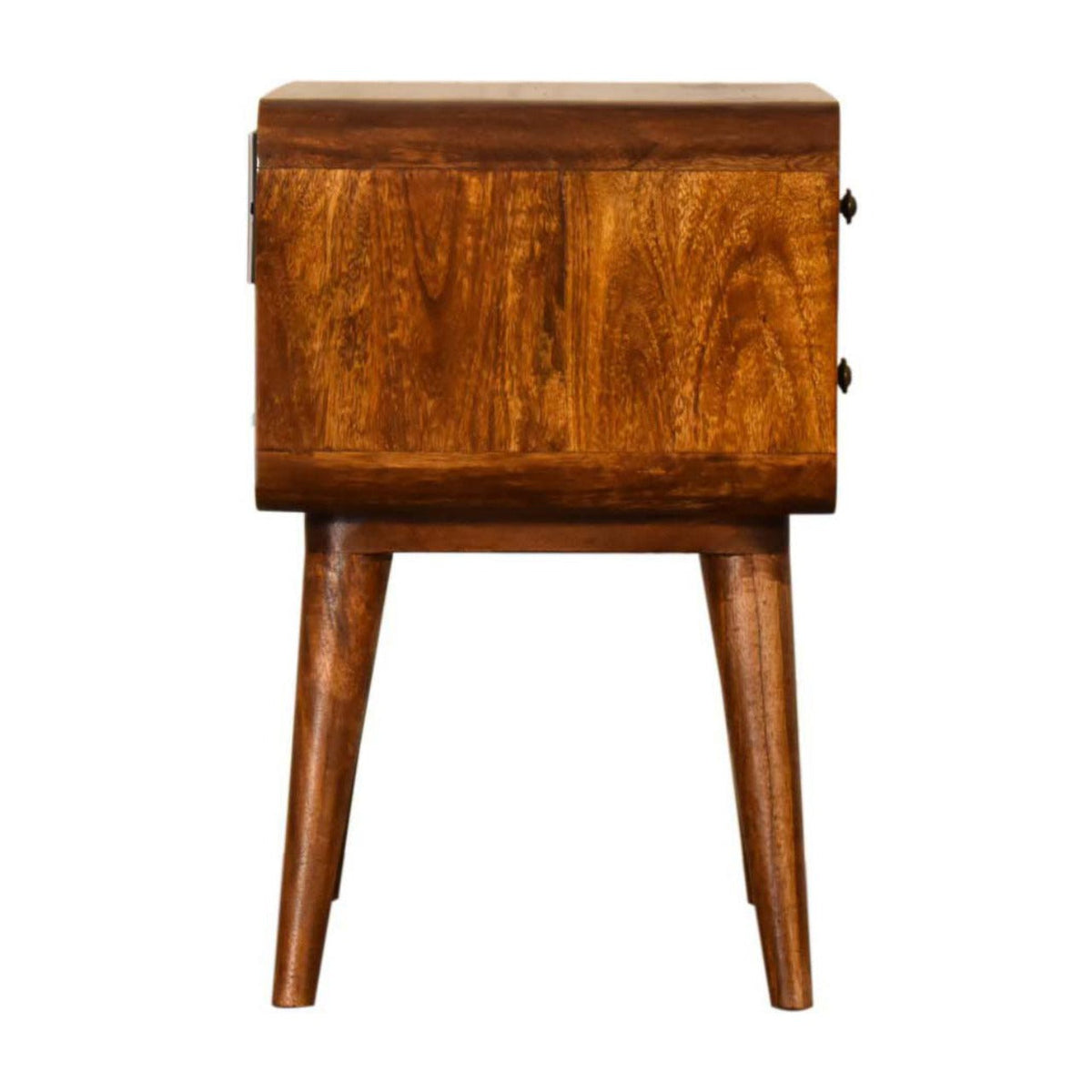 Curve Chestnut Cable Access Bedside Table