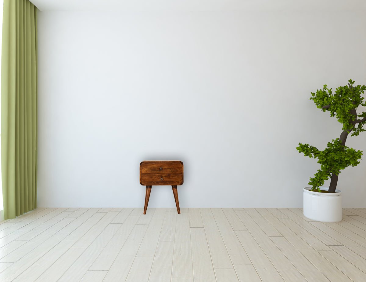 Curve Chestnut Cable Access Bedside