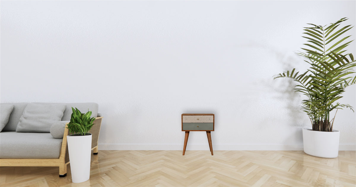Green Patterned Bedside